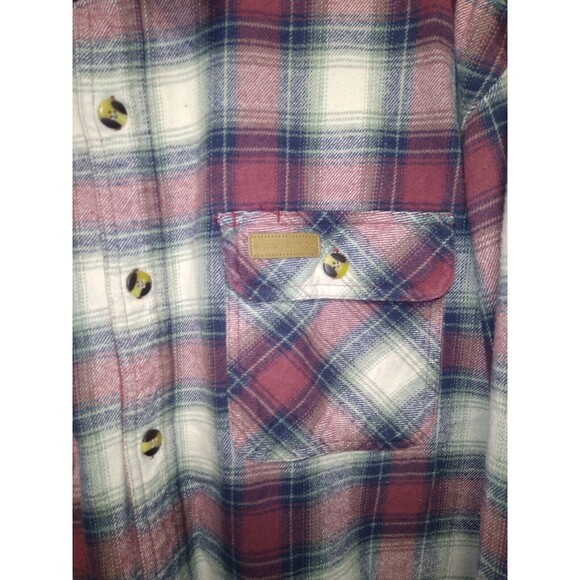 HICKORY SHIRT COMPANY CO Long Sleeve Plaid Heavy Cotton Flannel Shirt Mens XLT - Picture 4 of 6